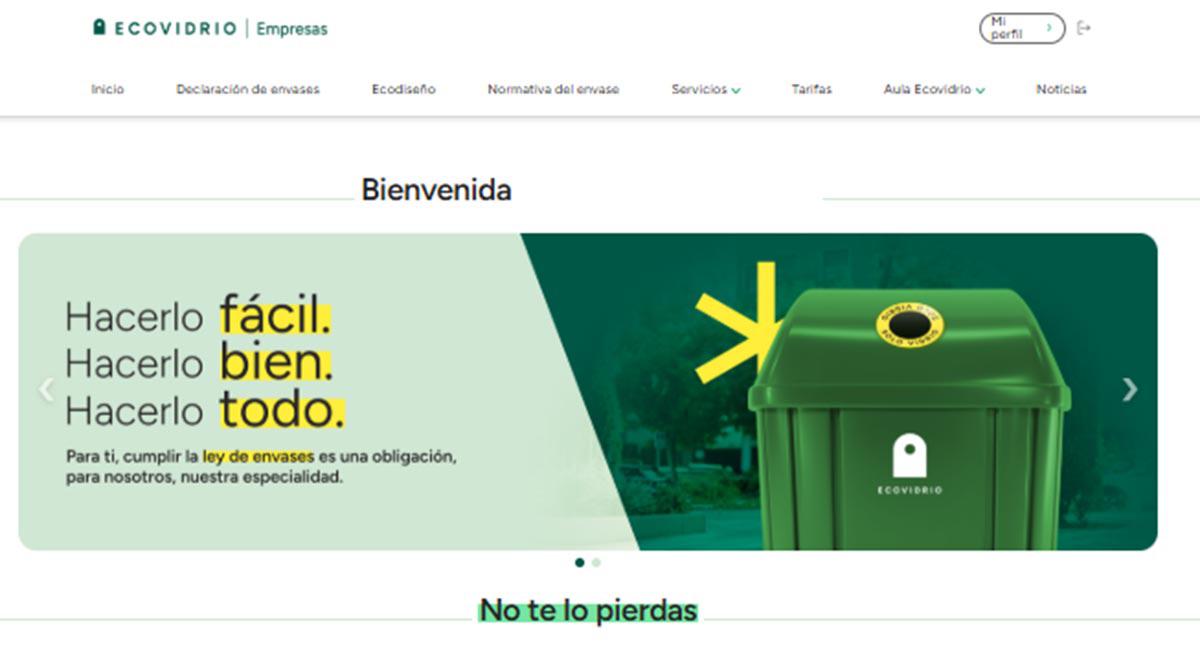 Ecovidrio tiene nuevo entorno digital para empresas