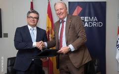 Daniel Martínez, vicepresidente ejecutivo de Ifema Madrid, y Gerald Böse, director general de Koelnmesse