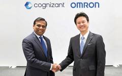 Ravi Kumar, director ejecutivo de Cognizant, y Junta Tsujinaga, director ejecutivo de Omron Corporation