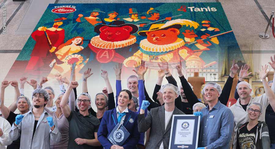 Un cuadro de jellies gigante otorga a Tanis el récord Guinness mundial