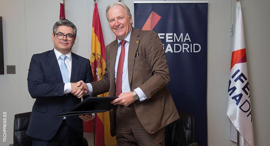 Daniel Martínez, vicepresidente ejecutivo de Ifema Madrid, y Gerald Böse, director general de Koelnmesse