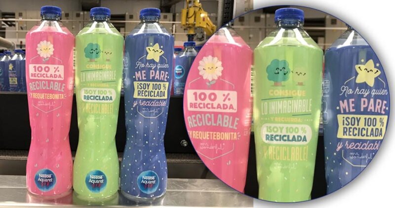 Nestlé Aquarel amplía su porfolio de botellas fabricadas con